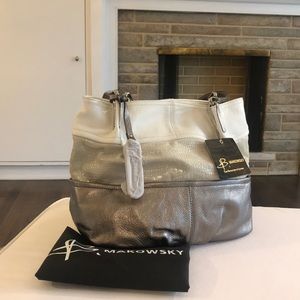 B. Makowsky Leather Shoulder Bag